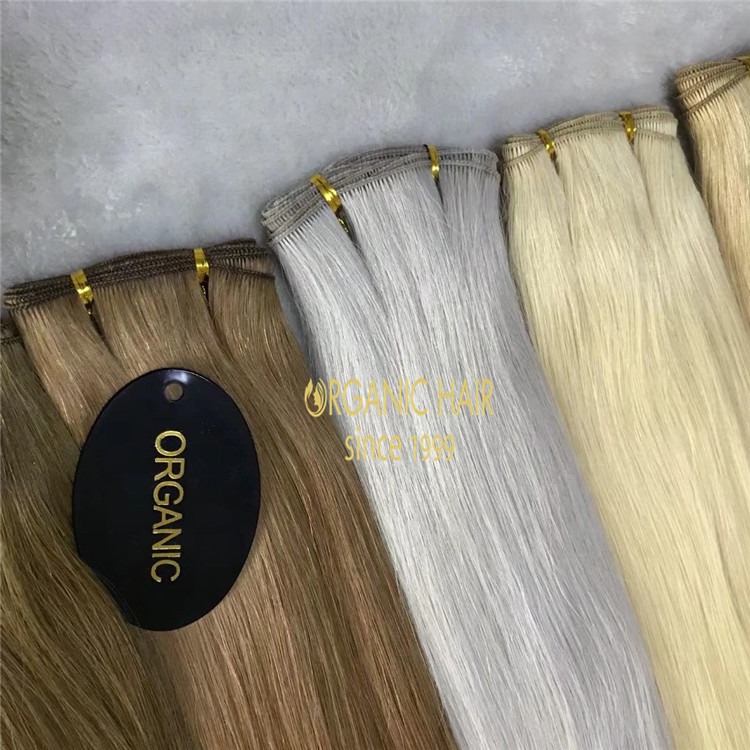 Best hand tied wefts in Qingdao-made with full cuticle Chinese hair A186